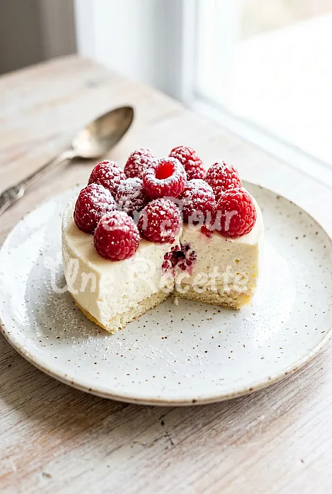 Photo de Entremets framboise chocolat blanc