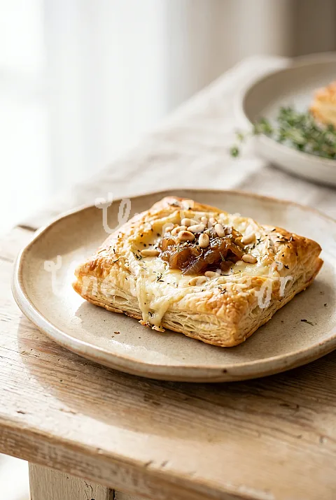 Photo de Feuilletés au chèvre et au confit d'oignons