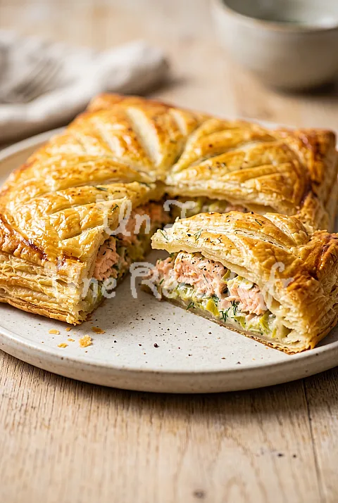 Photo de Feuilleté saumon poireaux