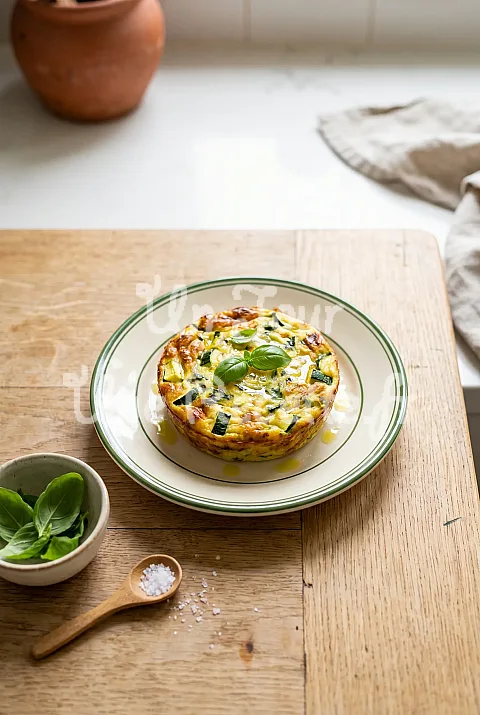 Photo de Flan de courgettes au basilic