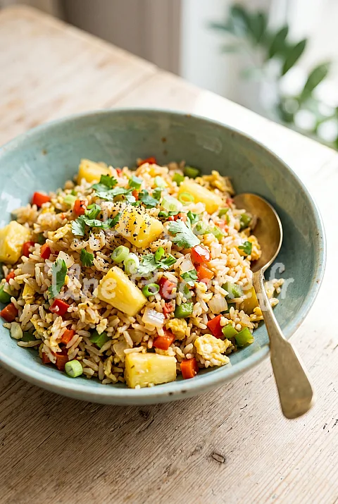 Photo de Riz frit à l'ananas