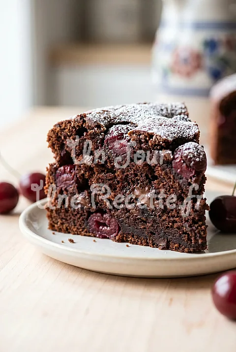 Photo de Gâteau au chocolat et à la cerise