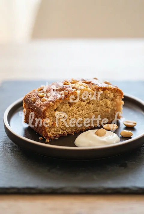 Photo de Gâteau au yaourt et beurre de cacahuète