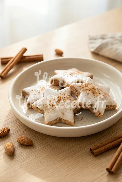 Photo de Gâteaux de Noël étoiles glacées à la cannelle Zimmsterne