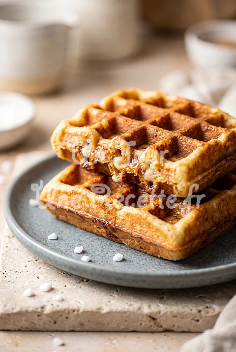 Photo de Gaufres fourrées au sucre perlé