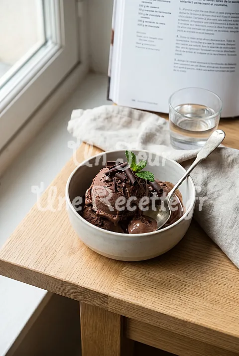 Photo de Glace au chocolat maison