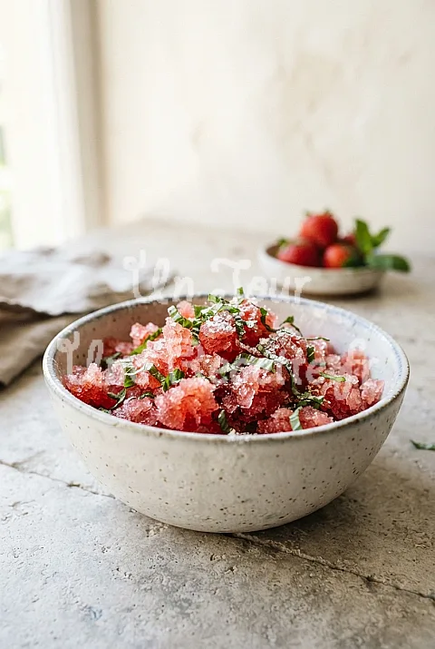 Photo de Granité à la fraise