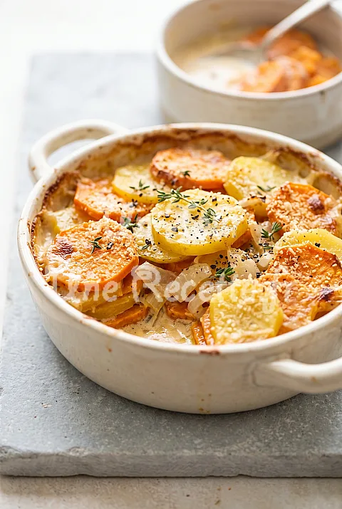 Photo de Gratin de Patates Douces et de Pommes de Terre