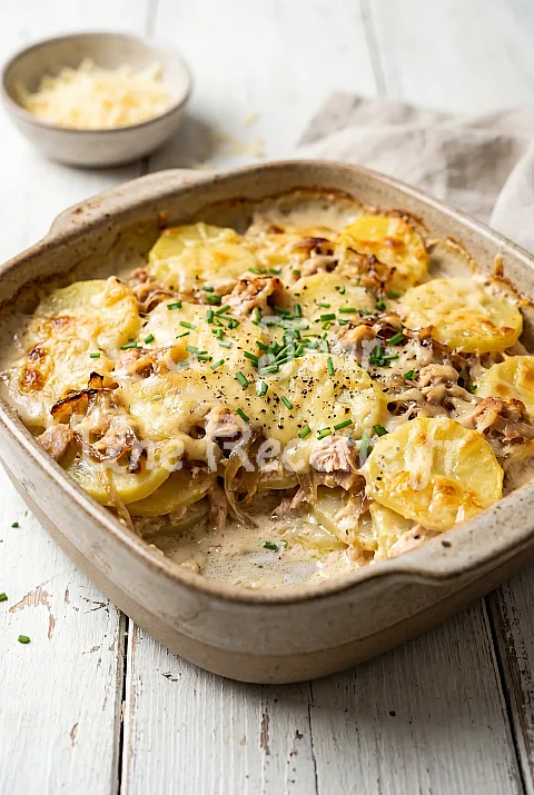 Photo de Gratin de pommes de terre au thon