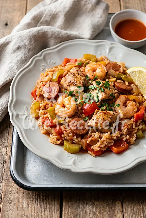 Photo de Jambalaya au poulet et crevettes
