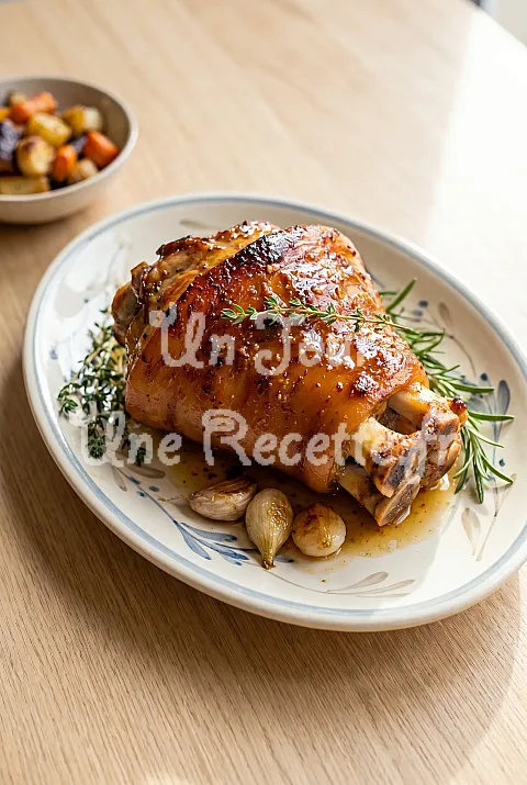 Photo de Jarret de porc au four à la moutarde et au miel