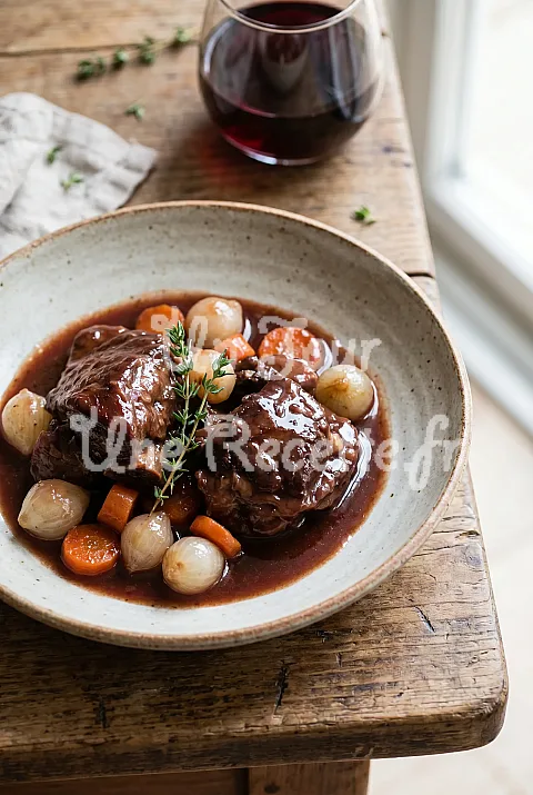 Photo de Joues de porc au vin rouge