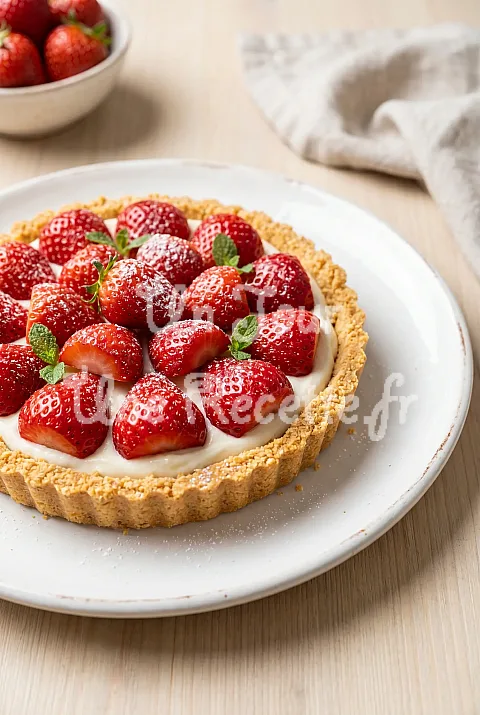 Photo de La tarte aux fraises la plus facile du monde (sans four)