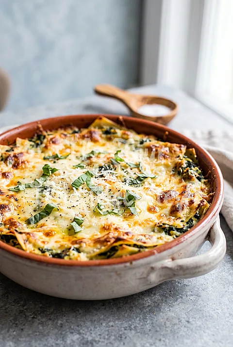 Photo de Lasagnes aux épinards et à la ricotta