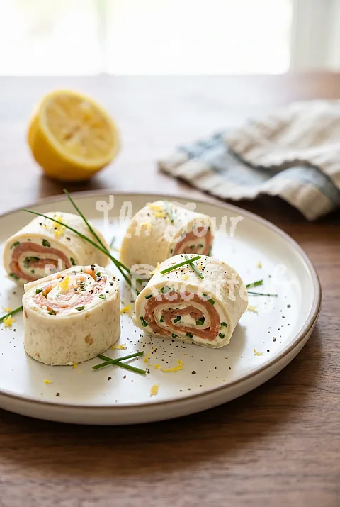 Photo de Mini wraps au saumon fumé
