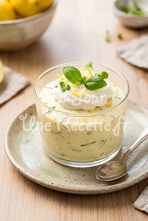 Photo de Mousse citron basilic