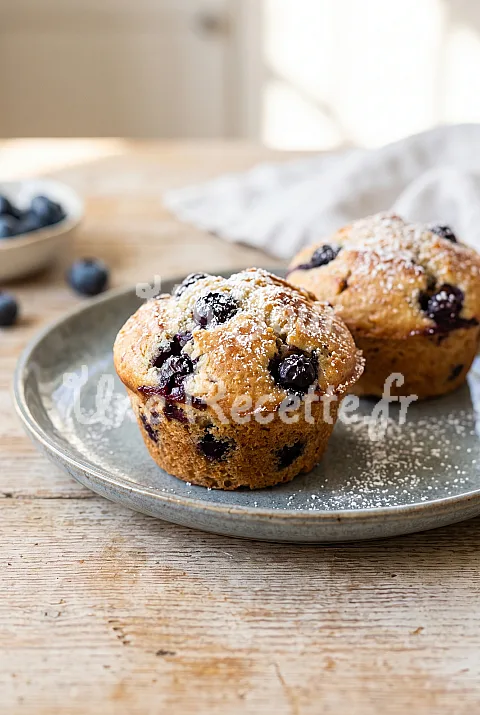 Photo de Muffins aux myrtilles à l'air fryer