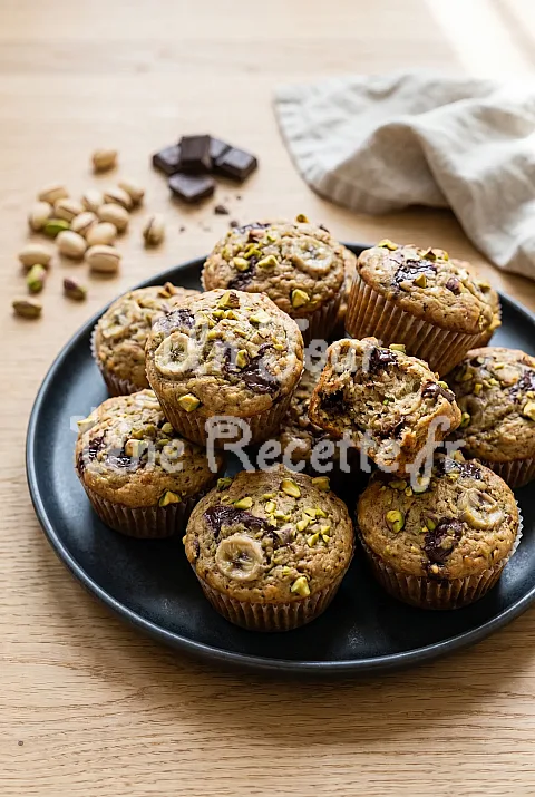 Photo de Muffins Bananes Pistaches et Chocolat
