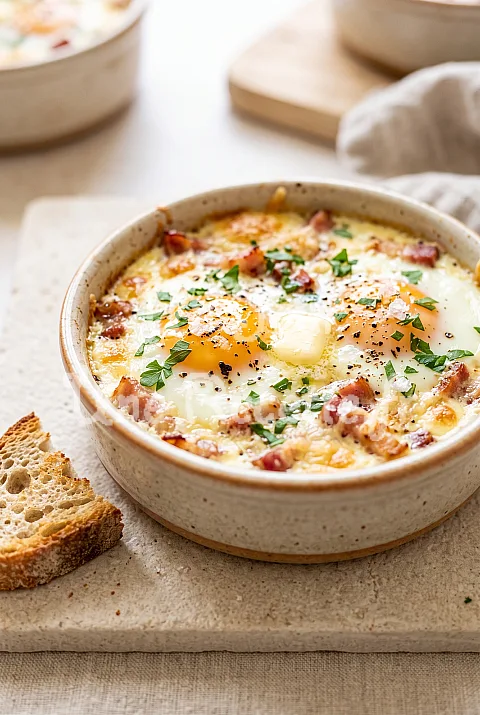 Photo de Œufs cocotte à la crème