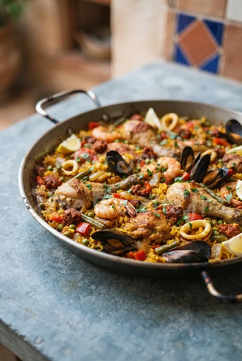 Photo de Paëlla fruits de mer, chorizo et poulet de Patou