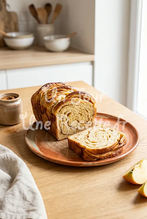 Photo de Pain étagé aux pommes et épices d'automne