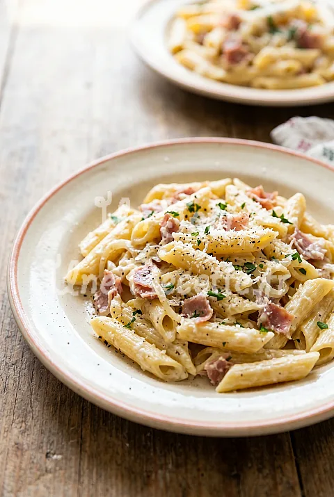 Photo de Pâtes à la ricotta et au jambon de Parme