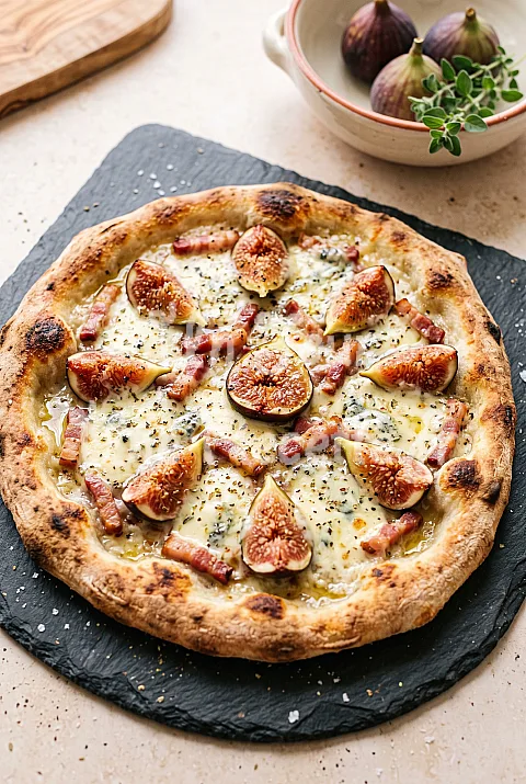 Photo de Pizza au gorgonzola et aux figues