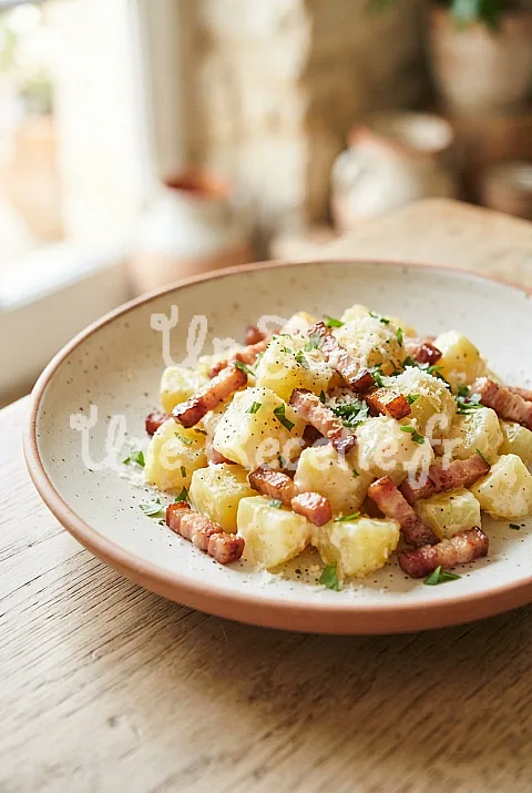 Photo de Pommes de terre à la carbonara