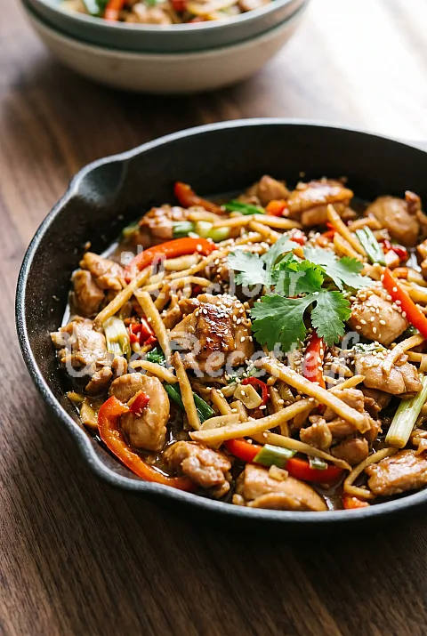 Photo de Poulet sauté thaï au gingembre
