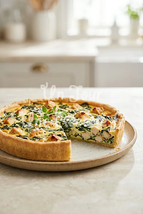 Photo de Quiche aux épinards et poulet
