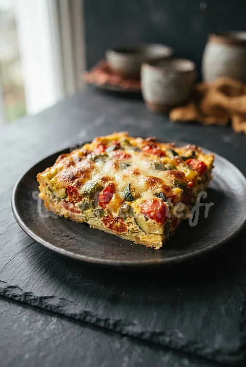Photo de Quiche sans pâte à la ratatouille