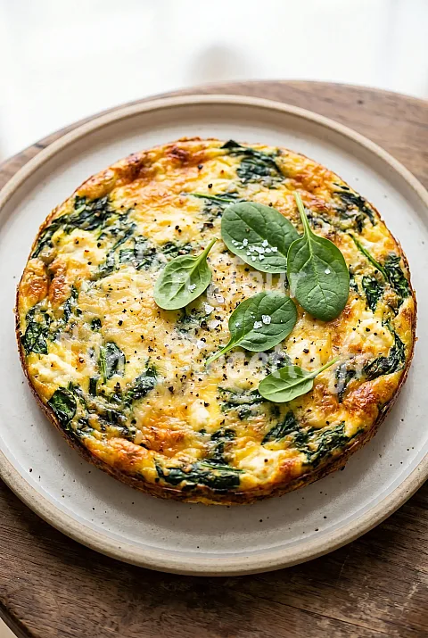Photo de Quiche sans pâte aux épinards et à la ricotta