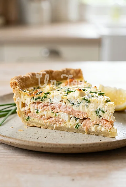 Photo de Quiche saumon fumé et chèvre