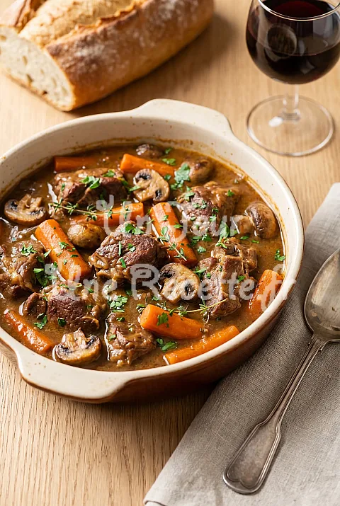 Photo de Ragoût d'agneau aux champignons et carottes