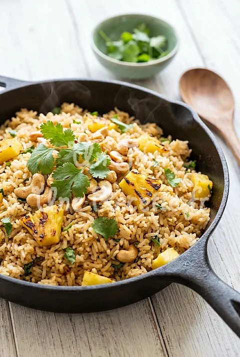 Photo de Riz sauté ananas coriandre