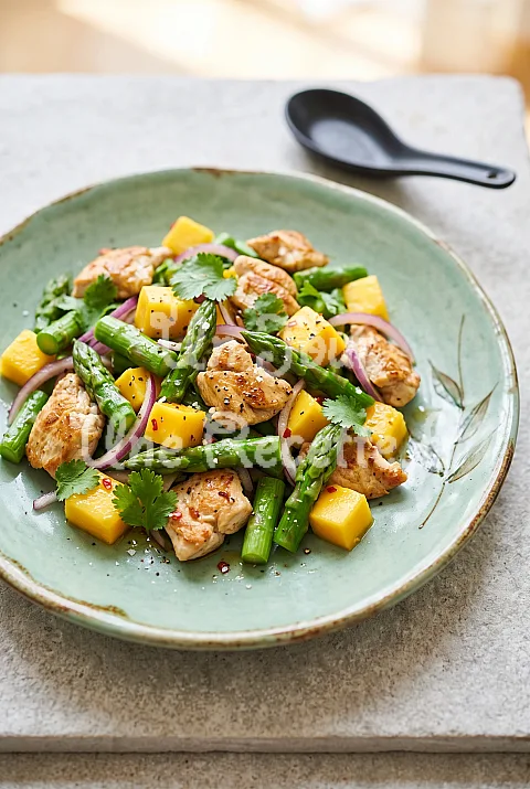 Photo de Salade d'Asperges, Poulet et Mangue