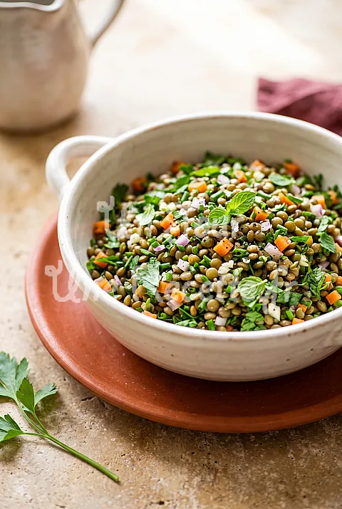 Photo de Salade de lentilles aux herbes