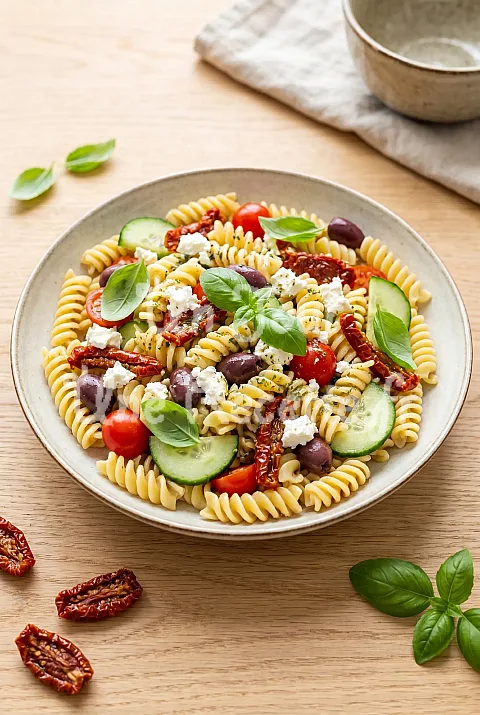 Photo de Salade de pâtes tomates séchées féta