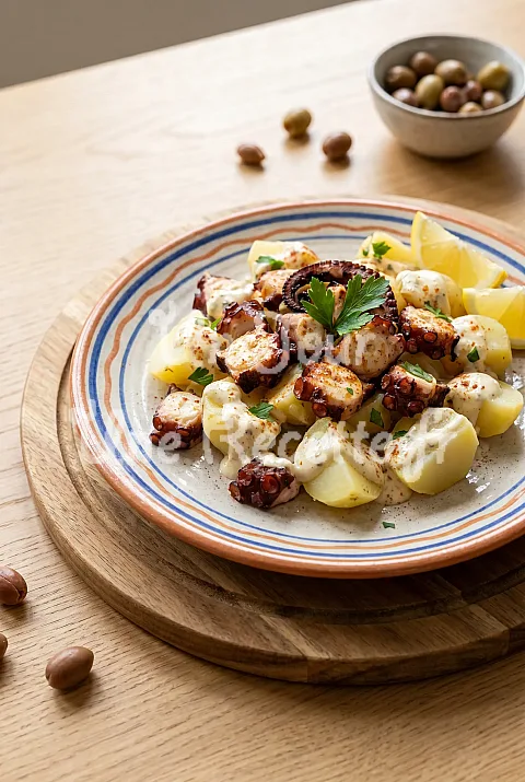 Photo de Salade de poulpe et pommes de terre à l'aïoli
