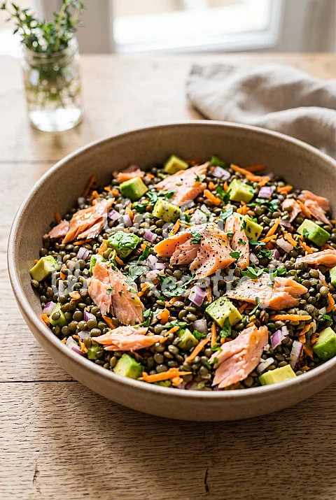 Photo de Salade de truite et lentilles