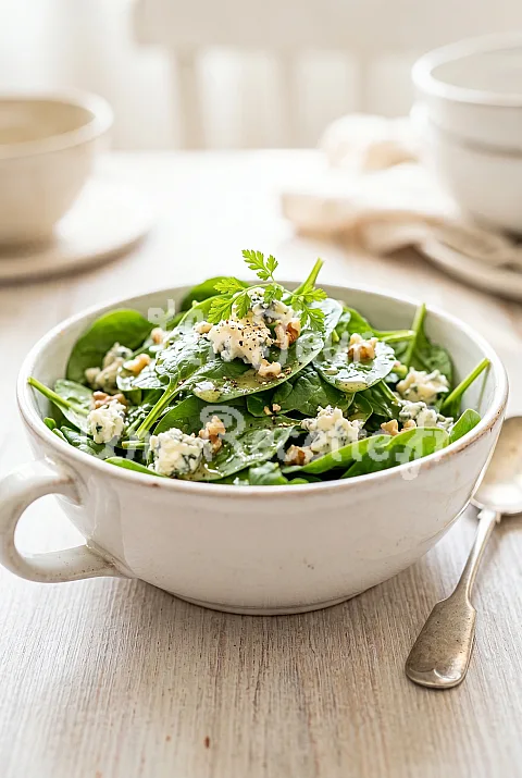 Photo de Salade d'épinards au roquefort