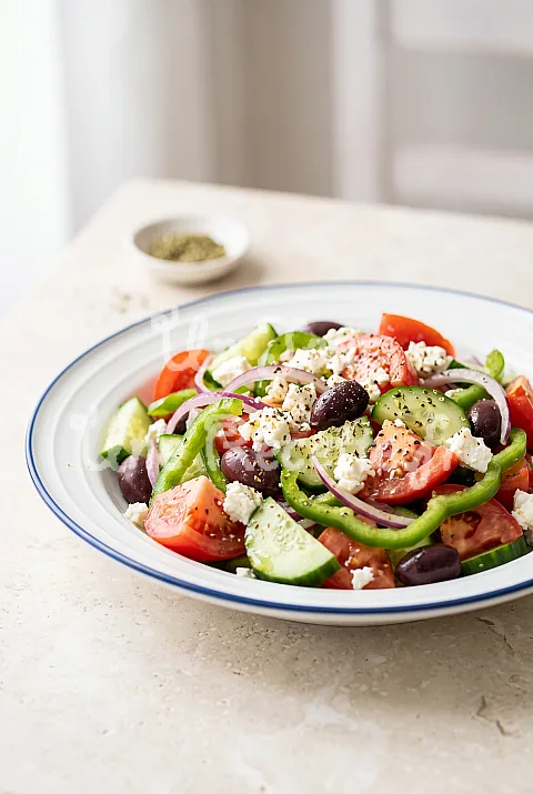 Photo de Salade grecque végétarienne