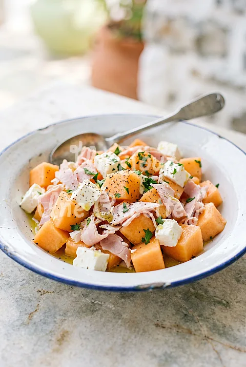 Photo de Salade melon feta jambon