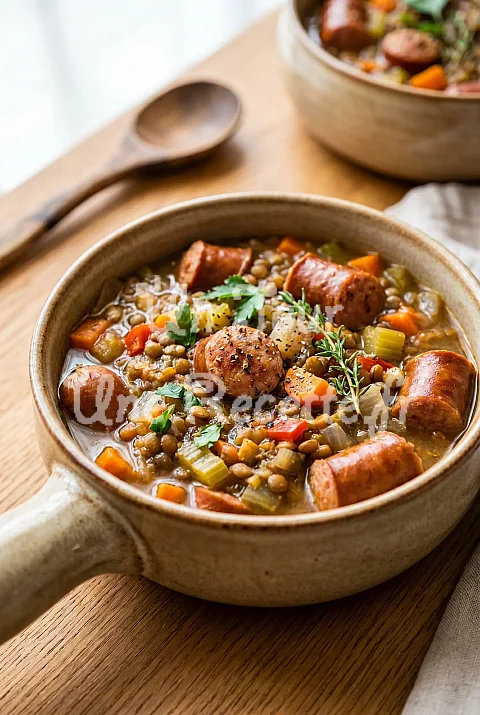Photo de Saucisses aux lentilles