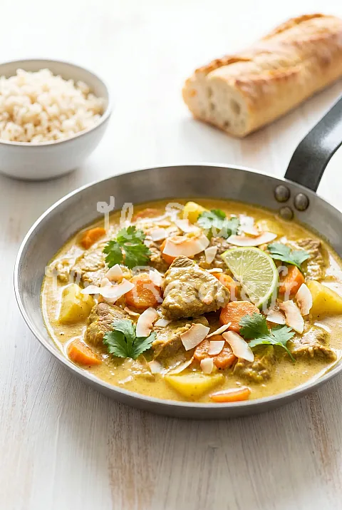 Photo de Sauté de veau au curry et lait de coco
