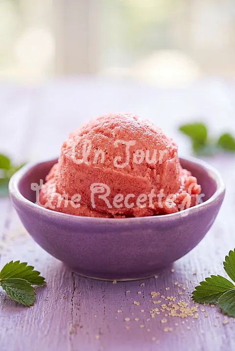 Photo de Sorbet à la fraise maison sans sorbetière