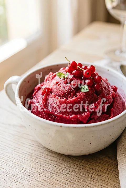Photo de Sorbet à la groseille sans sorbetière
