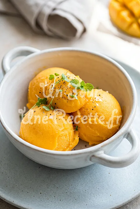 Photo de Sorbet à la mangue sans sorbetière