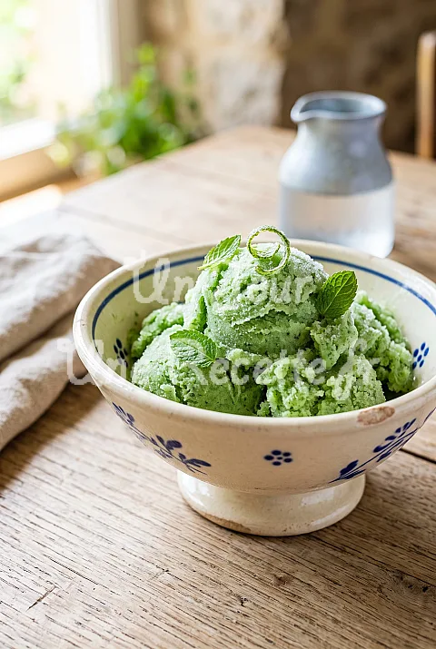 Photo de Sorbet à la menthe sans sorbetière