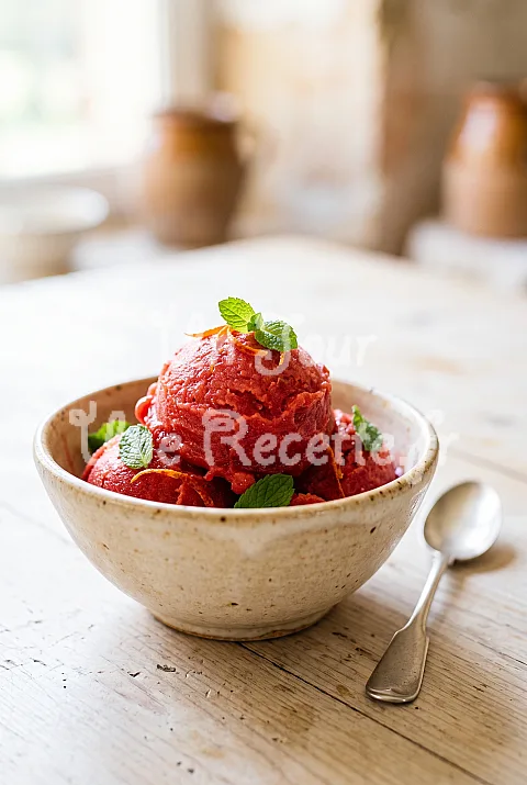 Photo de Sorbet à l'orange sanguine